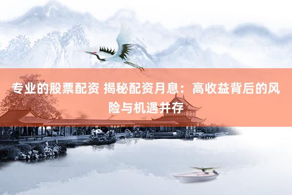 专业的股票配资 揭秘配资月息：高收益背后的风险与机遇并存