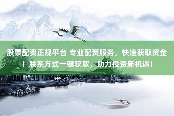 股票配资正规平台 专业配资服务，快速获取资金！联系方式一键获取，助力投资新机遇！