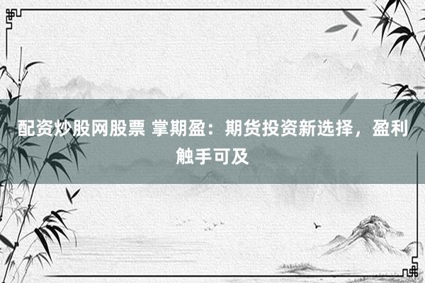 配资炒股网股票 掌期盈：期货投资新选择，盈利触手可及