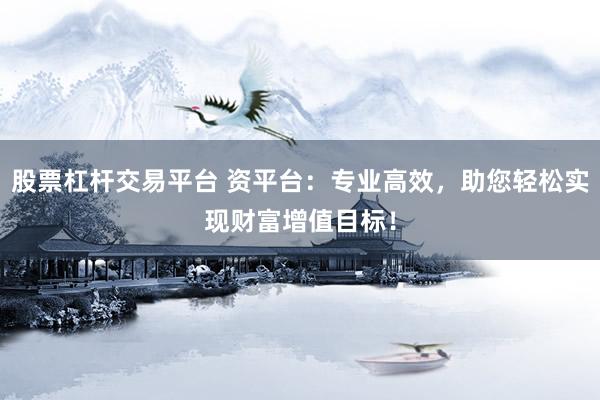 股票杠杆交易平台 资平台：专业高效，助您轻松实现财富增值目标！